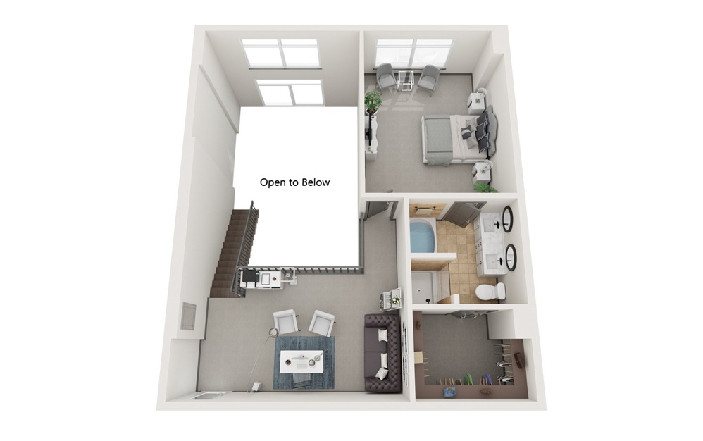 PH2 - 2 bedroom floorplan layout with 2 baths and 1766 square feet. (Floor 2)