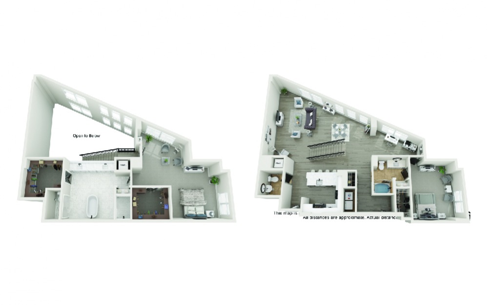 PH9 - 2 bedroom floorplan layout with 2.5 baths and 2419 square feet. (New)